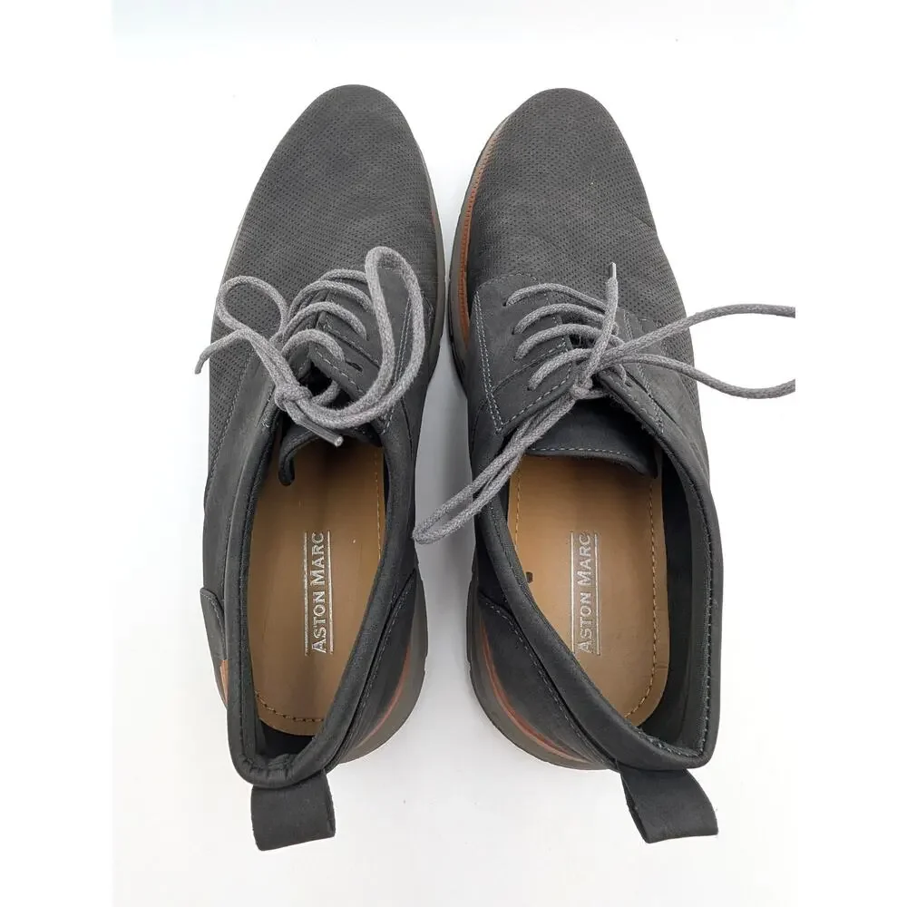 Aston Marc Eglon Lace-Up Oxford Shoes Round Toe Men's Grey Size US10.5 EU44